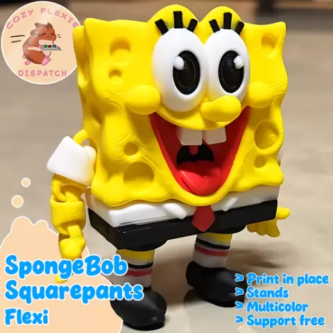 Spongebob Squarepants MultiColor Flexi Print-In-Place