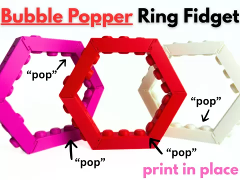 Bubble Popper Ring Fidget (Print In Place)