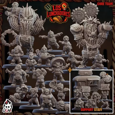 Expanded - Halflings proxy (Luchadores Style) - UGNI - Fantasy Football by UGNI Miniatures