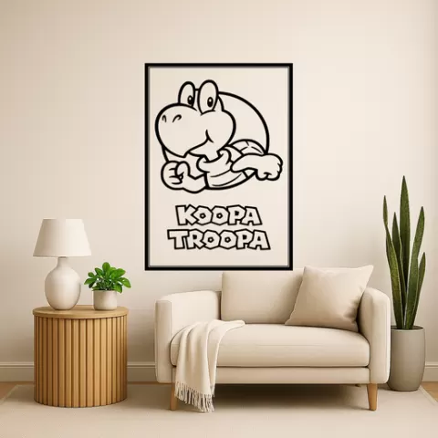 Mario Koopa Troopa Wall Art Framed