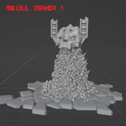 skull tower 1 scenery piece