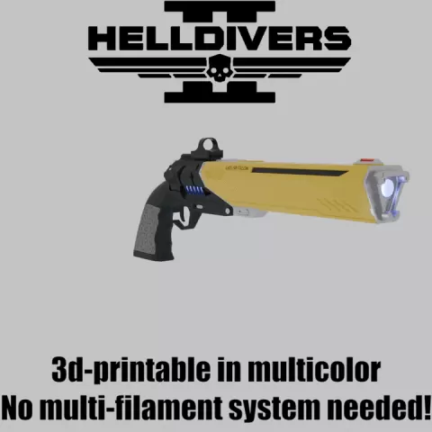 LAS-58 Talon Revolver Pistol Sidearm Replica Prop Cosplay 3D print printable by Joshua Elias