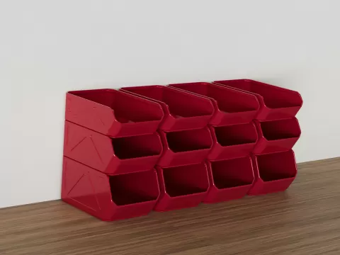 Stackable box three sizes