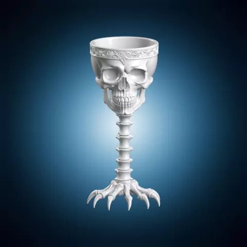 Ornamental Bone Goblet 3D Print Model