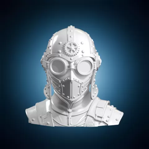 Steampunk Iron Helmet 3D Print Model