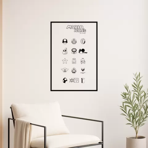 Mario Coin Wall Art Framed