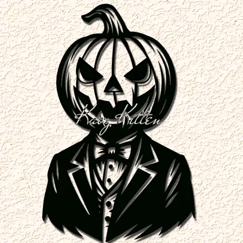 The Headless Horseman Legend of Sleepy Hollhuman pumpkin hybrid halloween spirit wall art home decor