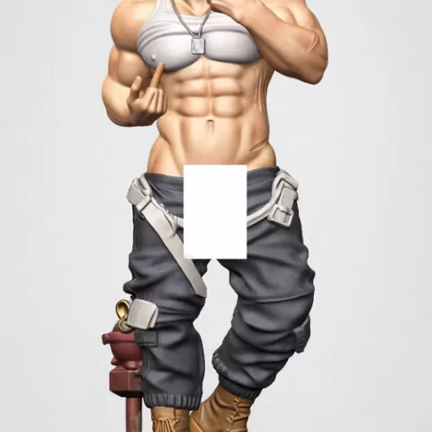 Figurine homme musclé adulte – statue masculine anatomique détaillée (STL)