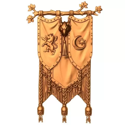 Flag Banner / Flag Banner stl / flag printer / Pennat Flag / Medieval Flags Banners / Medieval Hanging Banner / Banner stl