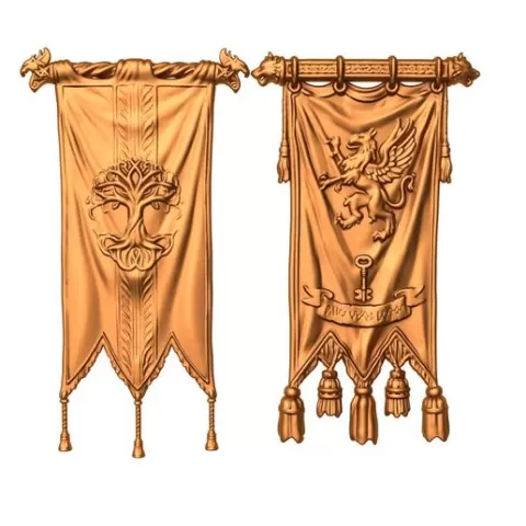 Flag Banner / Flag Banner stl / flag printer / Pennat Flag / Medieval Flags Banners / Medieval Hanging Banner / Banner stl