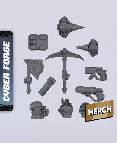 Weapon Parts - With Free Cyberpunk Warhammer - 40k Sci-Fi Gift Ideas for RPG and Wargamers