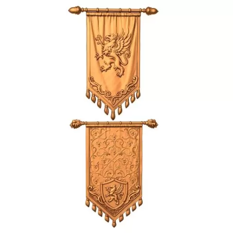 Flag Banner / Flag Banner stl / flag printer / Pennat Flag / Medieval Flags Banners / Medieval Hanging Banner / Banner stl