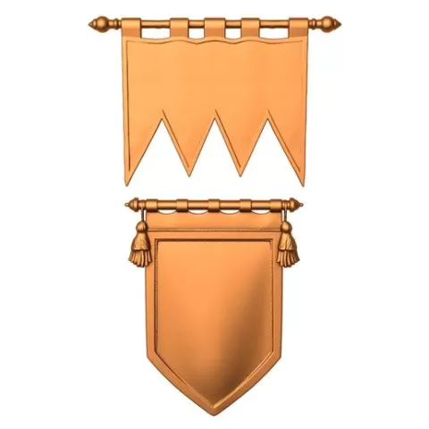 Flag Banner / Flag Banner stl / flag printer / Pennat Flag / Medieval Flags Banners / Medieval Hanging Banner / Banner stl