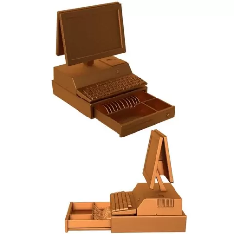 Cash register / Cash register stl / cash printer / Electronic POS System Cash Register / Cash Register Express Single Terminal Bundle