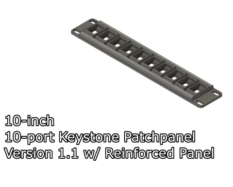 10-inch Keystone Patchpanel x10 ports