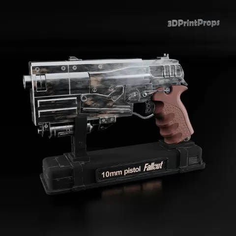 Fallout 10mm pistol - 3D Model For 3D Printing