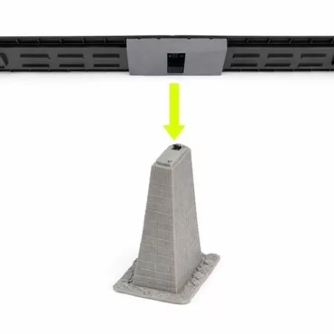 Faller Bridge Reinforcements straight and curved_Faller Brückenpfeiler Verstärkung Modellbahn HO gerade und gebogen