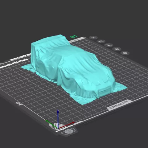 Covered Supercar" Porsche GT3 RS Manthey "Model - Automotive Reveal Sculpture STL Hight Quality