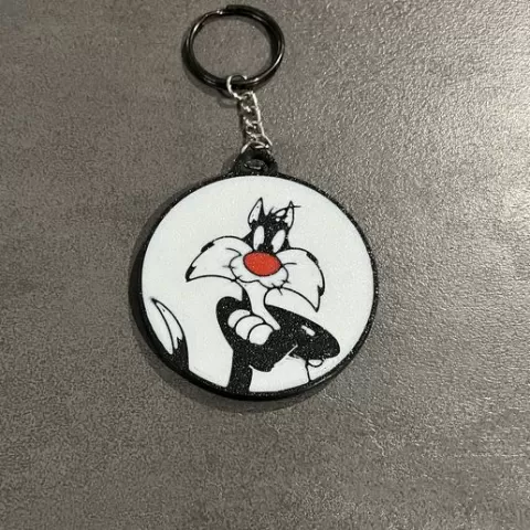 Sylvester-inspired keychain