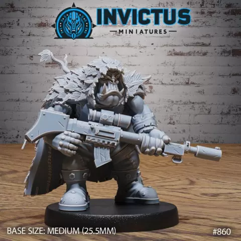 Greensteel Squad Sniper / Space Orc Bandit / Galactic War Warrior / Cosmic Battle Army Soldier / Sci-Fi Encounter by Epic-Miniatures