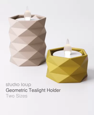 Geometric Tealight Holder includes two sizes