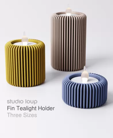Fin Tealight Holder includes three sizes