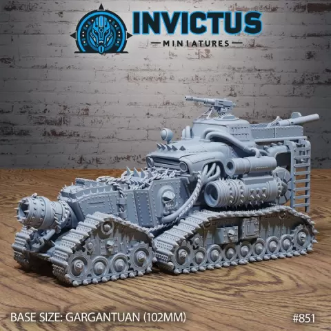 Battle Fortress / Tank Vehicle / Wheel War Construct / Steampunk Battle Robot / Invasion Army / Cyberpunk / Sci-Fi Encounter by Epic-Miniatures