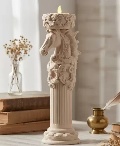 Horse Head Candle Holder