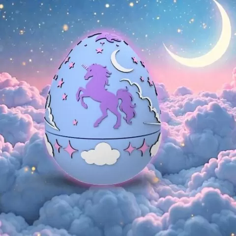Unicorn Egg - Embossed & Debossed
