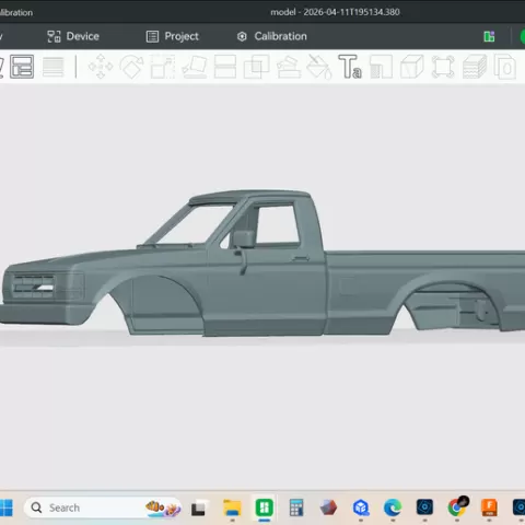 1991 Ford Ranger custom off road modified, large wheel well cutouts, for rc truck, rock crawler, trail build rig, resin, FDM