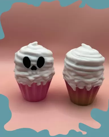 Spooky Skull Cupcake!