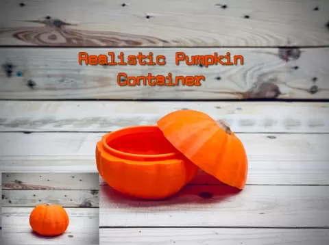 Realistic Pumpkin Container
