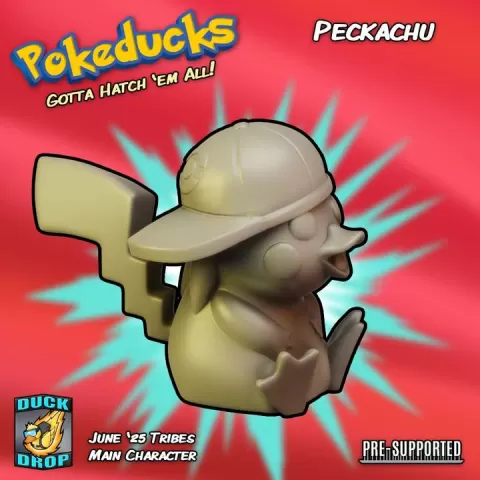 Peckachu - Pocket Monster Rubber Toy - Parody Art Toy by Mike "Epic Duck" Cousins