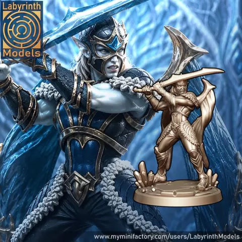 Ice Elf Warriors - 32mm scale by Labyrinth Models