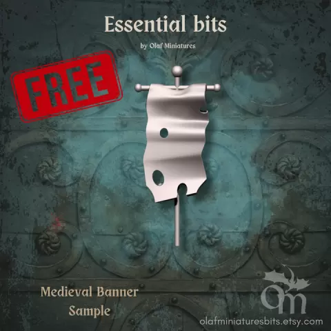 Medieval Banner sample by Olaf Miniatures Bits