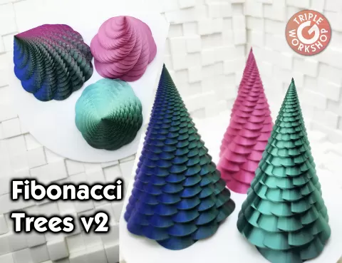 Fibonacci Spiral Trees ⍋ Vase Mode V2