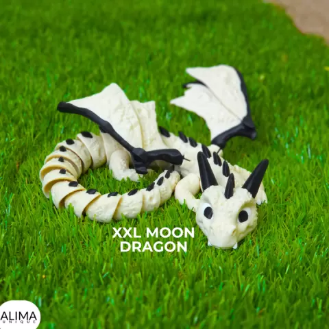 XXL Moon Dragon with flexible Wings / Articulated Fidget Toy by ALIMA DESIGNS