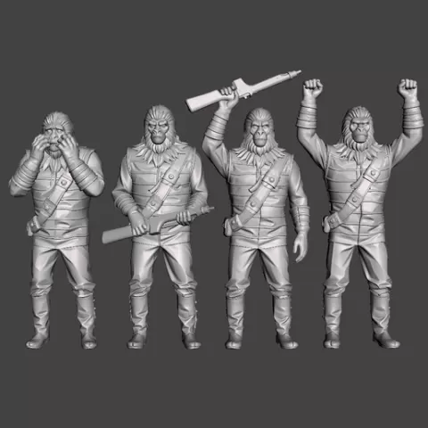 FAN ART 1968 PLANET OF THE APES GORILLA SOLDIERS