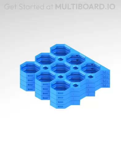 3x3 MU - Top Grid Interfitted - MultiBoard Octagon Plate - 4x Ironing Stack