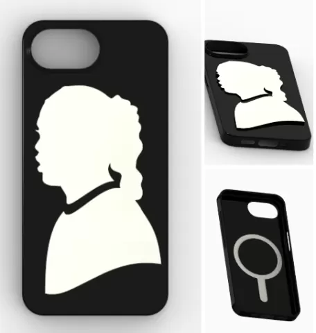 Legendary Footballer Silhouette MagSafe Case for iPhone 17e with Lens Guard Frame Premium Slim Protective Cover STL