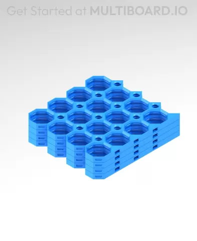 4x4 MU - Right Grid Interfitted - MultiBoard Octagon Plate - 4x Ironing Stack