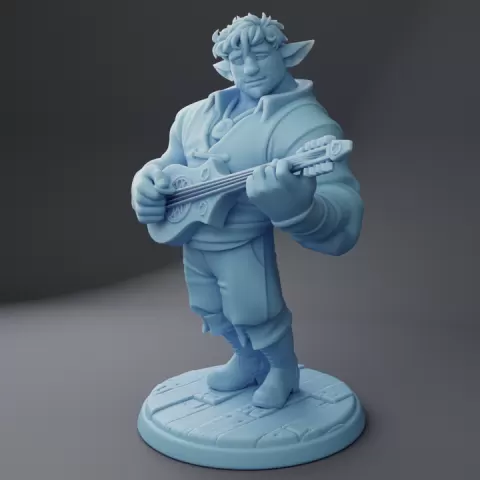 Durn the Firbolg Bard ( Male Firbolg Bard with Lute ) by Twin Goddess Miniatures