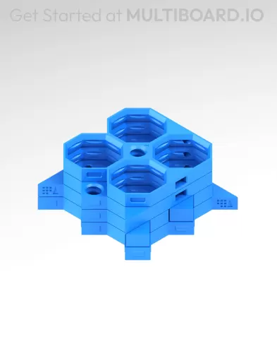 2x2 MU - All Corners Grid Interfitted - MultiBoard Octagon Plate - 4x Ironing Stack