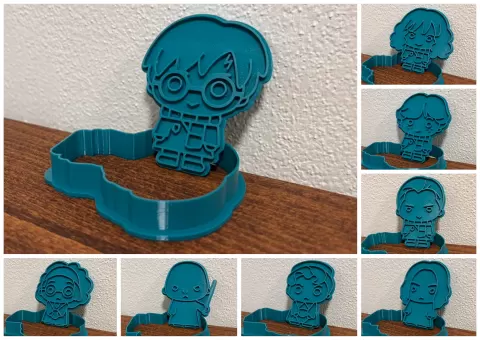 "Harry Potter" Cookie Cutter + Stamp set 1 (8 models)