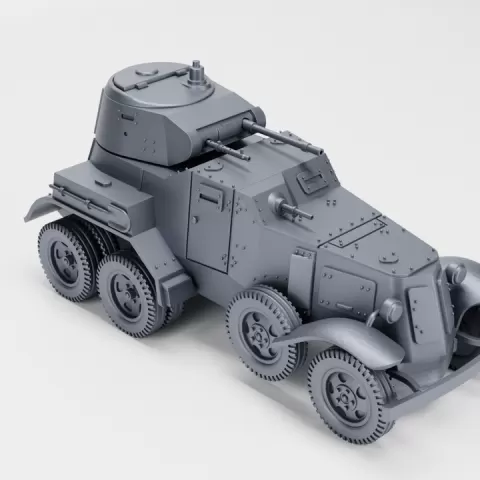 Beutespahwagen BA-10M mit 2cm KwK 30 L_55 + 3 Tankmen (Ad-Hoc, Germany, WW2) by Wargame3d