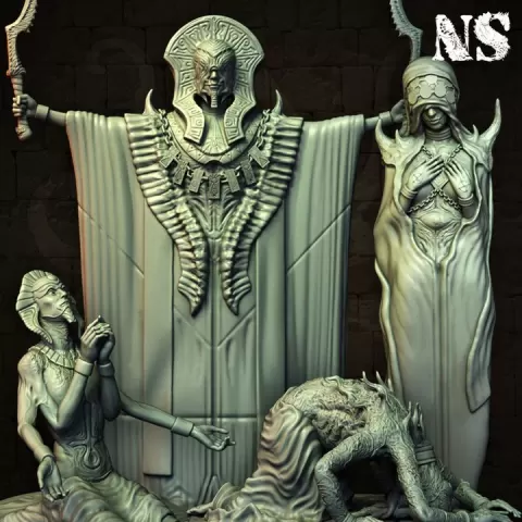 Cult of Nyarlathotep - Cultists x4 by NS Miniatures