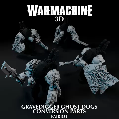WARMACHINE 3D Ghost Dogs Conversion Parts by WARMACHINE 3D