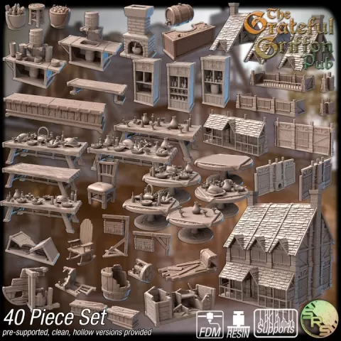 Medieval Tavern Terrain Set by Sync Ratio Systems