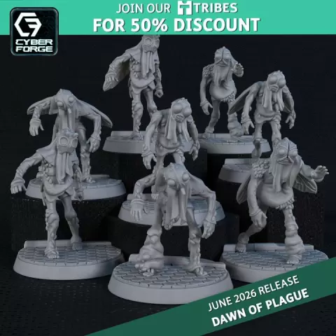 Masked Maggots - Dawn of Plague - Cyber Forge Miniatures June 2025 by Titan Forge Miniatures