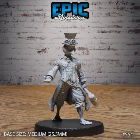 Sir Gooselot / Goose Tribe Warrior / Humanoid Bird Folk / Steampunk Gentleman / Mechanus Clockwork Encounter by Epic-Miniatures